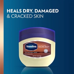 Vaseline Original & Cocoa Butter Healing Jelly Travel-Size Variety 4-Pack – Rich Moisturizing Ointment, Skin Protectant for Soothing Cracked, Dry Skin, 1.75 Oz Ea