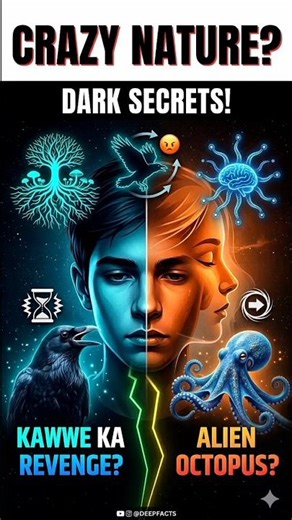 Nature ke 3 Sabse Khatarnak Raaz! 🐙🌳🐦‍⬛ #shorts