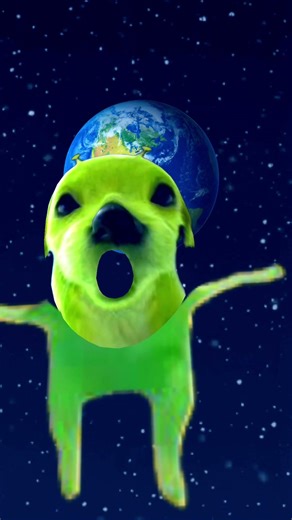 Why now an alien dog doing the song now?