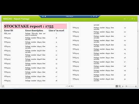 INFOR Smart Office M3 - MMS300 report package