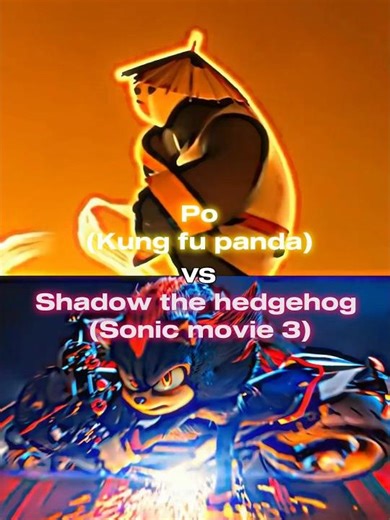 Po (Kung fu panda) vs Shadow the Hedgehog (Sonic movie 3) #battle #1v1