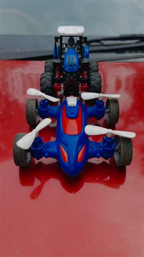 Rc GREEN drone car and farm TRACTOR unboxing and ramp racing. #remotecontrol #shorts #rc