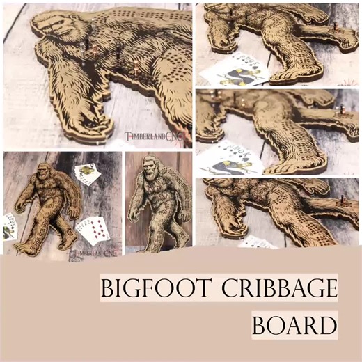 Bigfoot Sasquatch Cribbage Pattern, SVG, Laser Cutting File - Etsy