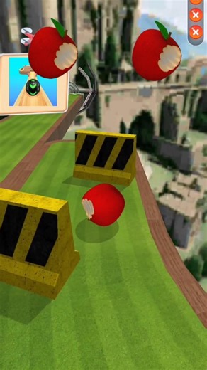 apple 🍎 ball speed run, let's go #rollingballs #shortsfeed