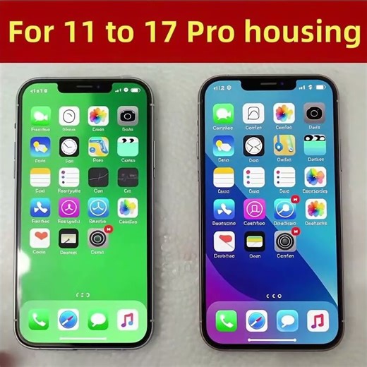 Full Assemble Titanium Flat Diy housing For iPhone 11 to 17 Pro ,11 Chassis Convert to Shiny 17 Pro