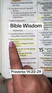 Life Rewards Wisdom 🧠 | Proverbs 14:20-29