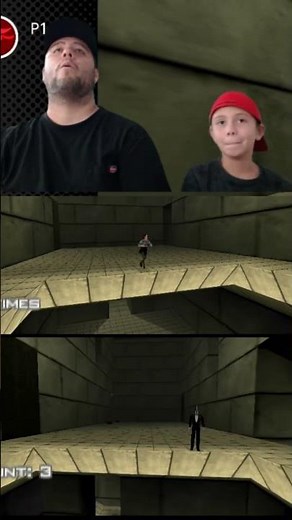 Family gaming (Father vs Son) in golden eye 007
