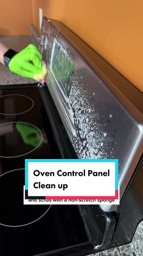 Greasy oven control panel clean up #satisfying #asmr #cleantok #howto #diy #cleaningtips #cleaningmotivation