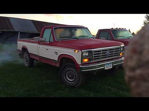 1984 Ford F-250 6.9 diesel cold start.