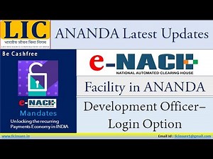 LIC ANANDA Latest Update | NACH Mode Facility in LIC ANANDA | DO Login in LIC ANANDA | LIC Insure