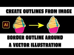 How To Make Outline Of Image In Illustrator #Illustrator #IllustratorTutorials