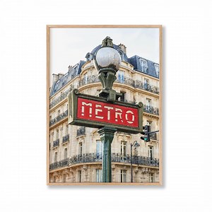 Impression d'art enseigne du métro parisien, Place de la Bastille, Art nouveau - Etsy France