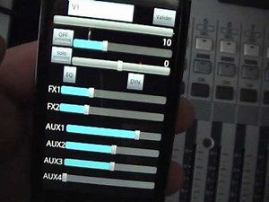Android and Yamaha 01V digital mixing console directly connected for remote control
