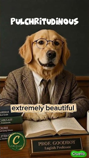 Professor Goodboy’s word of the day is … pulchritudinous #wordoftheday #learnenglish