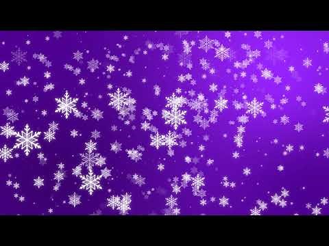 Snowflakes falling 4K Snow background Purple 10 minutes 4K-UHD 60fps