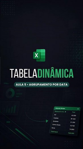 Como agrupar datas na Tabela Dinâmica do Excel #Excel #TabelaDinâmica #Planilhas #AnáliseDeDados