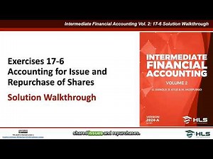 Accounting for Issue and Repurchase of Shares