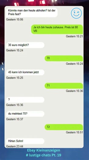 Lustige Chats Ebay Kleinanzeigen Pt. 19 #ytshorts