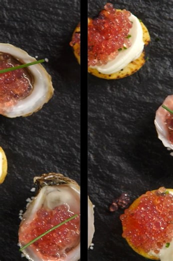 Red wine vinegar caviar made from pickling liquid