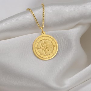 14K Solid Gold Compass Necklace – Inspired by Elliot Stabler’s Gift to Olivia Benson | Law & Order Fandom Jewelry | Free Engraving Gift - Etsy
