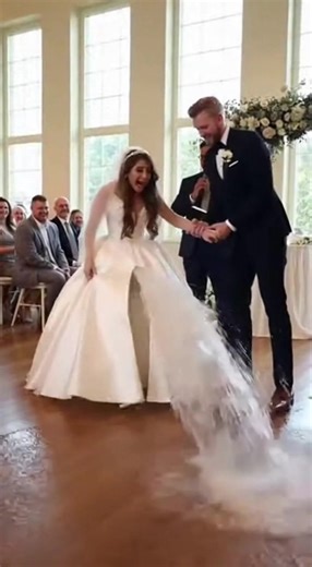 Hilarious Wedding Dress Malfunction at Church Ceremony