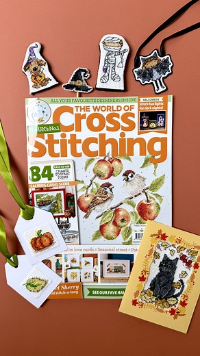 Join us in our cosy flick through of issue 363 (October 2025), which is on sale now! In this issue we have an exclusive Wrendale Designs sparrow scene, alongside retro sardines, the next seasonal kitty in our Margaret Sherry series, romantic autumn cards and Halloween makes. What are you going to stitch first this autumn? To purchase a copy for easy home delivery, visit https://www.ourmediashop.com/the-world-of-cross-stitching-magazine-wmonx25 ✨ | The World of Cross Stitching