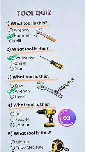 Tools Quiz Can You Guess These Everyday Tools? Fun Challenge for All Ages #quizbot