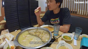 For this video, I headed down to Shabu Sai at Westgate to try eating as many plates of meat as possible and I managed to go through 62 plates in the end. Shabu Sai is a Japanese All You Can Eat Hot Pot style buffet. It has been a while since I did a buffet challenge so this is for you guys who have asked for it and enjoy seeing me demolish buffets. Shabu Sai offers a selection of 4 different types of meat: chicken, pork, beef and wagyu beef (for an additional surcharge). They also provide a vari