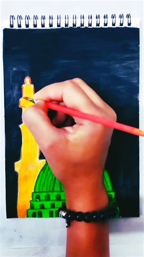 How to Draw a Mosjid Easily |Step by StepTutorial#mosquedrawing#easydrawing#shorts#islamicart#mosjis