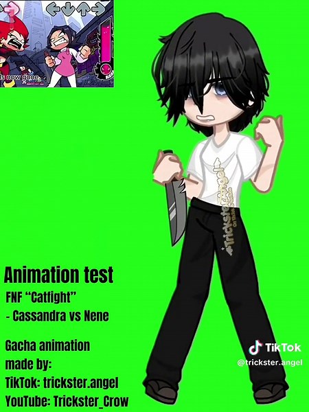 FNF Gacha Animation Test | Catfight FNF Animation Edits