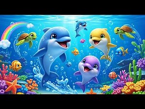 Baby Dolphin Dancing in the Ocean 🐬✨ | Fun Kids Song & Interactive Nursery Rhyme | Tiny Tots World
