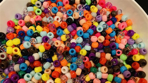 You have X-ray vision if you spot the Lego in the beads in under 11 seconds