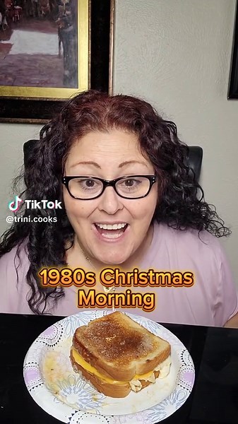 Mukbang 1980s Christmas Morning. While eating a fried egg #mukbangs #storytelling #trinicooks #friedegg