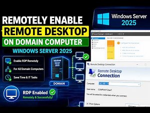 How To Remotely Enable And Disable Remote Desktop on Domain Computer | Windows Server 2025