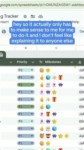 Customize your sheets to be just how you like them… even if it only makes sense to you. 💡