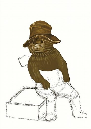 How to drawing the Paddington Bear by procreate #art #drawing #illustrative #paddington #bear