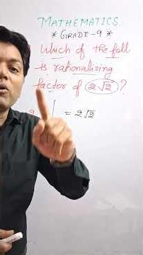 Maths Class-9 | Number System | Simplification of Irrational Numbers | Real Numbers | Trick | MCQ