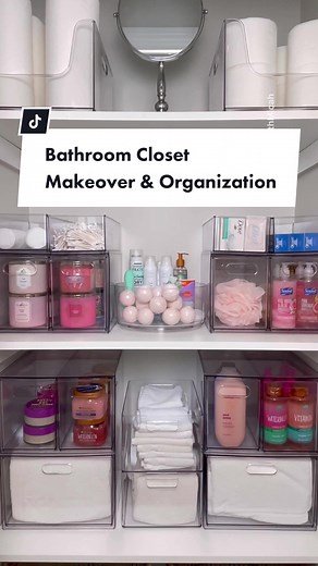 Bathroom Closet Makeover & Organization