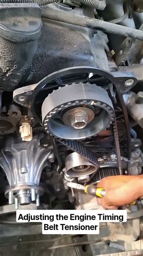 Adjusting the Engine Timing Belt Tensioner