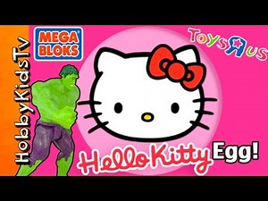 Hulk Smashes Hello Kitty Surprise Egg! Hello Kitty Toys + Play HobbyKidsTV