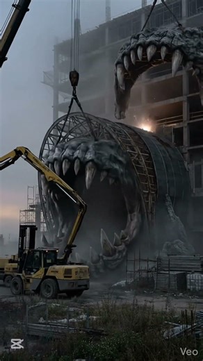 They built a house… but it turned into a monster. 👹 #construction #monster #cinematic