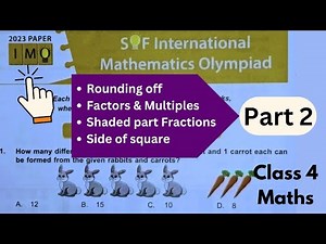 🎯Olympiad math class 4🥇| Class 4 IMO Previous Year Question Paper 2023-24 Part 2