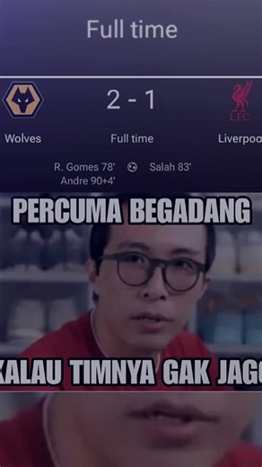 Lagi-lagi Terpeleset! 🍌 Liverpool Tumbang di Tangan Wolves!#wolves #liverpool #epl #football #rodrigo