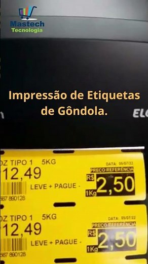 Impressão de Etiquetas de preço para prateleira.