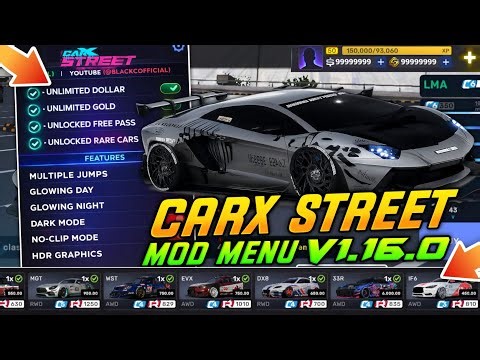 WHAT’S NEW!💥 CarX Street Hack/Mod APK V1.16.0 (Unlimited Money, Gold & Cars Unlock) Android IOS 2026