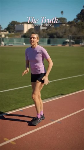 Six Minute Mile on Instagram: "The cool kids in your running club or on Instagram seem to know all about B-skips. This is a very useful move that serves as an excellent warmup exercise while also tuning up your running form. The only problem is that when B-skips are done incorrectly, they can lead to shin splits and other trouble. A recent clip from @_charihawkins has the fix. She notes that despite what it looks like, the emphasis of force for this drill should feel less like stomping your foot