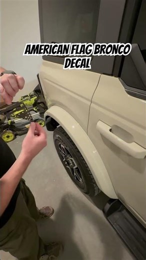 New American Flag Bronco rear window decal