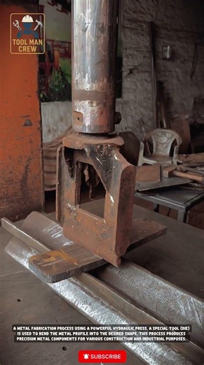Metal Fabrication Process Using Powerful Hydraulic Press Machine! #workers