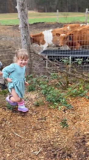 I saw the mud… the mess, the rain, the slippery ground. All the reasons to say no. But she didn’t see any of that. She saw baby cows. She saw excitement. She saw joy. She saw a moment worth jumping up and down for. And honestly… that’s one of my favorite parts of motherhood— I get to live life all over again through their eyes. The wonder I lost, they hand back to me. The joy I forgot, they remind me of in an instant. The mud doesn’t matter to them… because the moment does. And sometimes, watchi