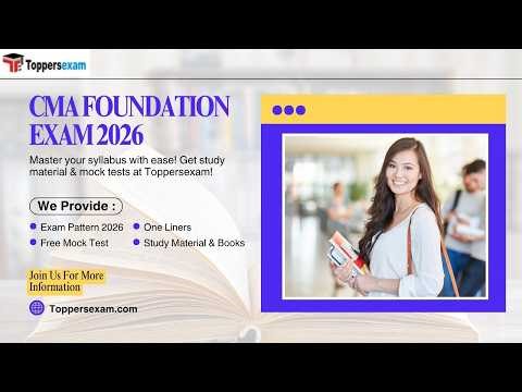 Cma foundation updated syllabus 2026 | cma foundation mock tests 2026 #cma #foundation #exams